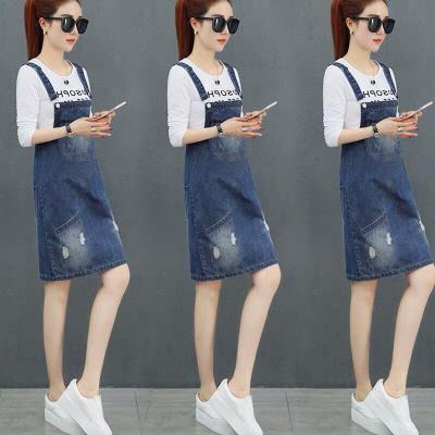 ĐẦM JEAN YẾM FORM A 2 DÂY PHỐI TÚI (KHÔNG KÈM ÁO THUN) - NY827